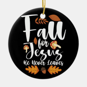 Fall für Jesus, er verlässt das Erntedankfest Chri Keramik Ornament