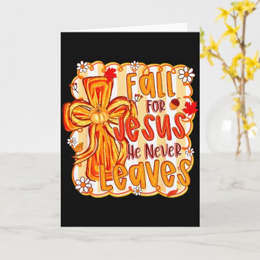 Fall für Jesus, Er Verlässt Dich Nie Christlicher  Karte (Gelbe Blume)