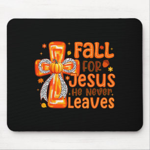 Fall Für Jesus Er Verlässt Kürbis Herbst Nie Als Mousepad