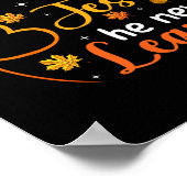 Fall für Jesus er Verlasst nie Blätter Herbst Chri Poster (Ecke)