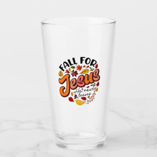 Fall für Jesus, er Verlasst nie Erntedank fallen Glas