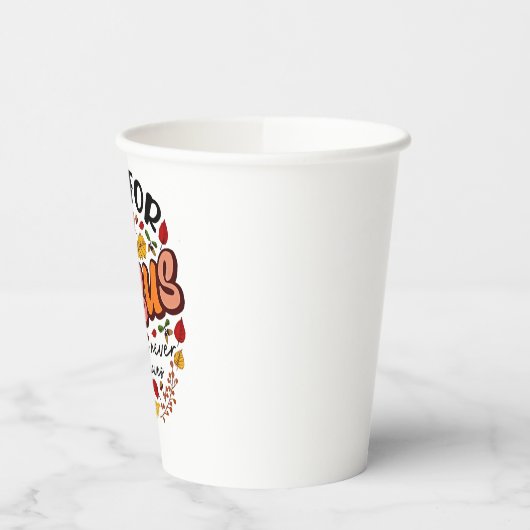 Fall für Jesus, er Verlasst nie Erntedank fallen Pappbecher (Links)