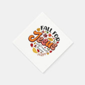 Fall für Jesus, er Verlasst nie Erntedank fallen Serviette (Ecke)