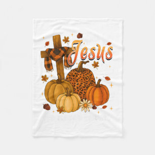 Fall Für Jesus Er Verlässt Niemals Blätter Herbst  Fleecedecke