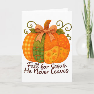 Fall Für Jesus Er Verlässt Niemals Kürbis Herbst C Karte