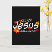 Fall Für Jesus Er Verlässt Niemals T-Shirt Christl Karte (Gelbe Blume)