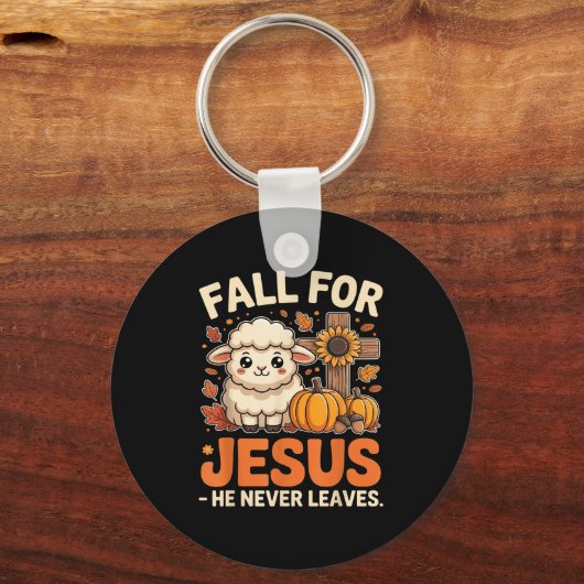 Fall Für Jesus Er Verlässt Schafe Niemals Christli Schlüsselanhänger (Vorderseite)