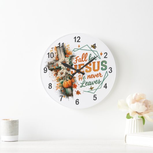 Fall für Jesus... Große Wanduhr (Zuhause)