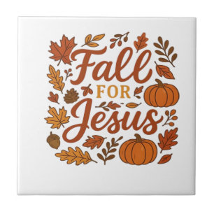 Fall Für Jesus Herbst Kürbis Christlicher Glaube K Fliese