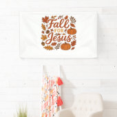 Fall für Jesus Herbst Pumpkin Christliche Glaubens Banner (Insitu)