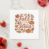 Fall für Jesus Herbst Pumpkin Christliche Glaubens Serviette (Beispiel)