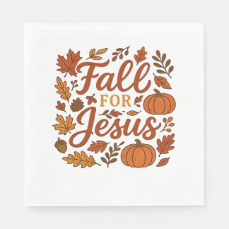 Fall für Jesus Herbst Pumpkin Christliche Glaubens Serviette