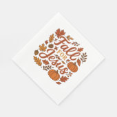 Fall für Jesus Herbst Pumpkin Christliche Glaubens Serviette (Ecke)