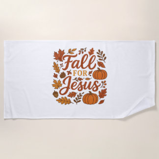 Fall für Jesus Herbst Pumpkin Christliche Glaubens Strandtuch
