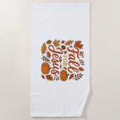 Fall für Jesus Herbst Pumpkin Christliche Glaubens Strandtuch (Vorderseite)