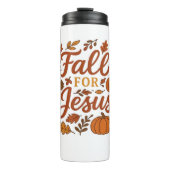 Fall für Jesus Herbst Pumpkin Christliche Glaubens Thermosbecher (Vorderseite)
