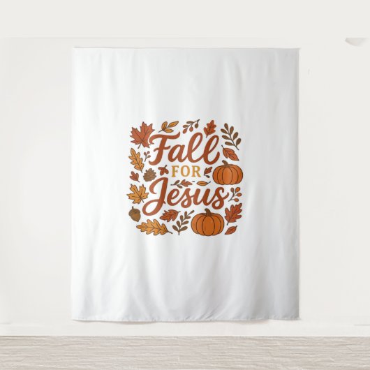 Fall für Jesus Herbst Pumpkin Christliche Glaubens Wandteppich (Vorderseite)