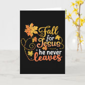 Fall Für Jesus Herbstlaub Christlicher Glaube Frau Karte (Gelbe Blume)