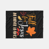 Fall für Jesus Verlasse er nie Christlich den Herb Fleecedecke (Vorderseite (Horizontal))