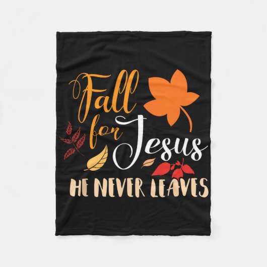 Fall für Jesus Verlasse er nie Christlich den Herb Fleecedecke (Vorderseite)