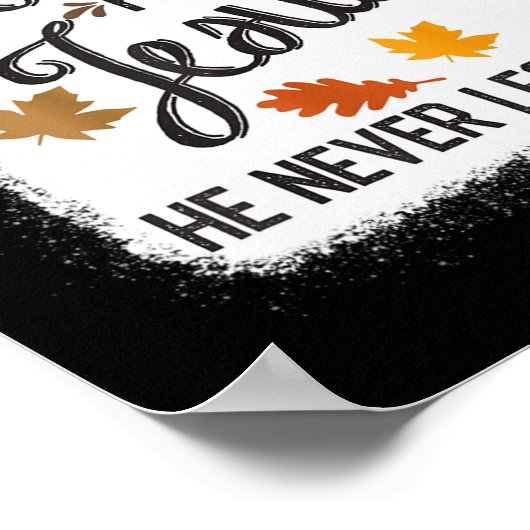 Fall für Jesus, Verlasse er nie Christlich Poster (Ecke)