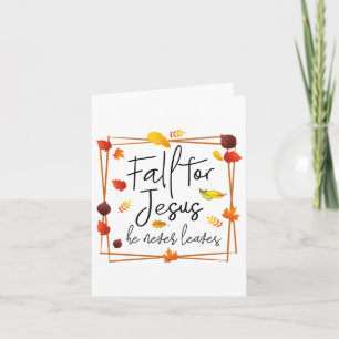 Fall für Jesus Verlasse er nie Christliche Gebete  Karte