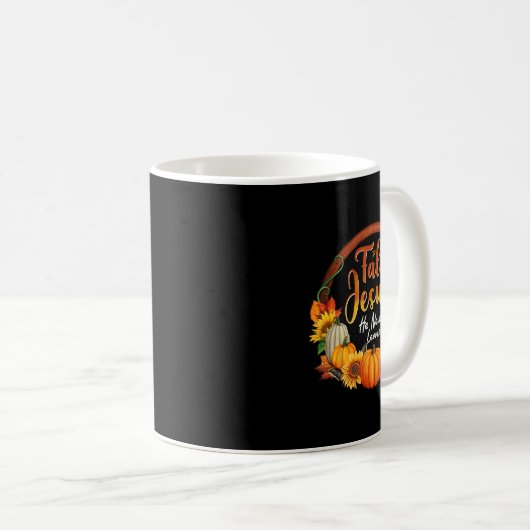 Fall für Jesus, Verlasse er nie Christliche Glaube Kaffeetasse (VorderseiteRechts)