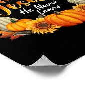 Fall für Jesus, Verlasse er nie Christliche Glaube Poster (Ecke)