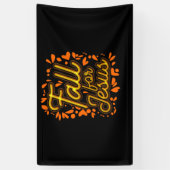 Fall für Jesus, Verlasse er nie Christlichen Glaub Banner (Vertikal)