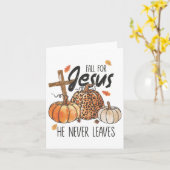 Fall für Jesus, Verlasse er nie Christlichen Thank Karte (Gelbe Blume)