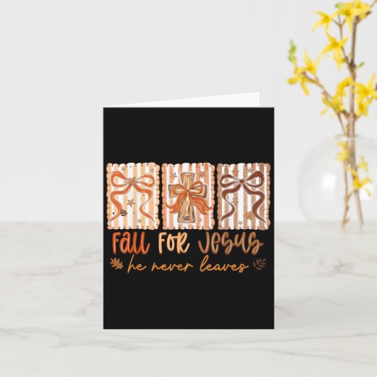 Fall für Jesus, Verlasse er nie Christlichen Thank Karte (Gelbe Blume)