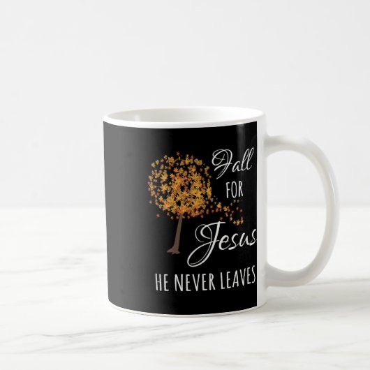 Fall für Jesus, Verlasse er nie den Glauben Herbst Kaffeetasse (Rechts)