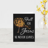Fall für Jesus, Verlasse er nie den Glauben Herbst Karte (Gelbe Blume)