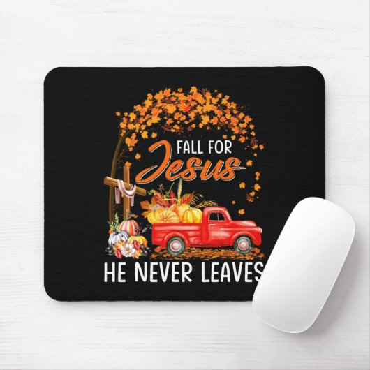 Fall für Jesus, Verlasse er nie Erntedank Party Mousepad (Mit Mouse)