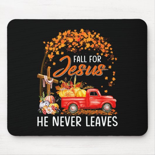 Fall für Jesus, Verlasse er nie Erntedank Party Mousepad (Vorne)