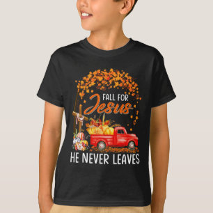 Fall für Jesus, Verlasse er nie Erntedank Party T-Shirt