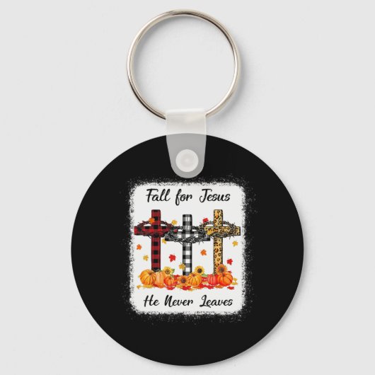 Fall für Jesus, Verlasse er nie Erntedank Pumpki Schlüsselanhänger (Vorderseite)