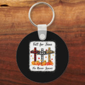 Fall für Jesus, Verlasse er nie Erntedank Pumpki Schlüsselanhänger (Vorderseite)