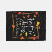 Fall für Jesus Verlasse er nie Herbst als Chris Fleecedecke (Vorderseite (Horizontal))