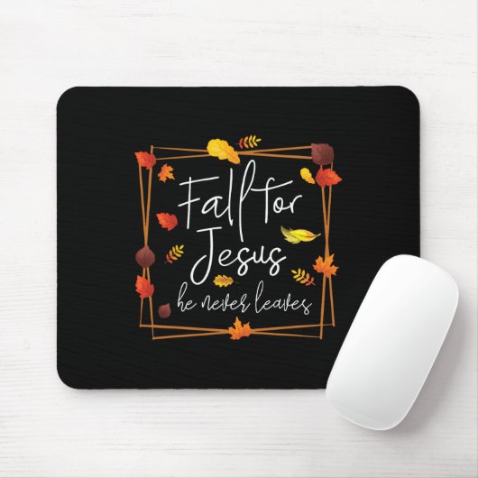 Fall für Jesus Verlasse er nie Herbst als Chris Mousepad (Mit Mouse)