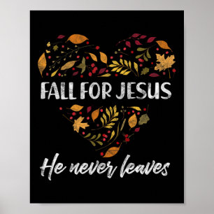 Fall für Jesus Verlasse er nie Herbst Christlich 1 Poster