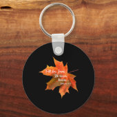 Fall für Jesus Verlasse er nie Herbst Christlich C Schlüsselanhänger (Vorderseite)