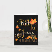 Fall für Jesus Verlasse er nie Herbst Christlich P Karte (Vorderseite)