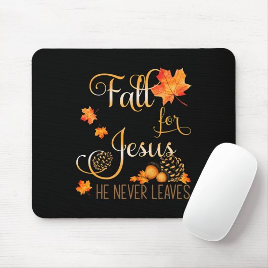 Fall für Jesus Verlasse er nie Herbst Christlich P Mousepad (Mit Mouse)