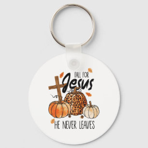Fall für Jesus Verlasse er nie Herbst Christlich P Schlüsselanhänger