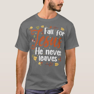 Fall für Jesus Verlasse er nie KürbisHalloween 2 T-Shirt