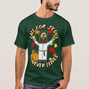 Fall für Jesus, Verlasse er nie lustigen Christlic T-Shirt