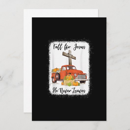 Fall für Jesus, Verlasse er nie Pumpkin Truck Dank Einladung (Vorne/Hinten)