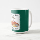 Fall für Jesus, Verlasse er nie Pumpkin Truck Dank Kaffeetasse (VorderseiteRechts)