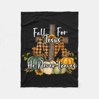 Fall für Jesus Verlasse er nie Pumpkinsche Herbst  Fleecedecke